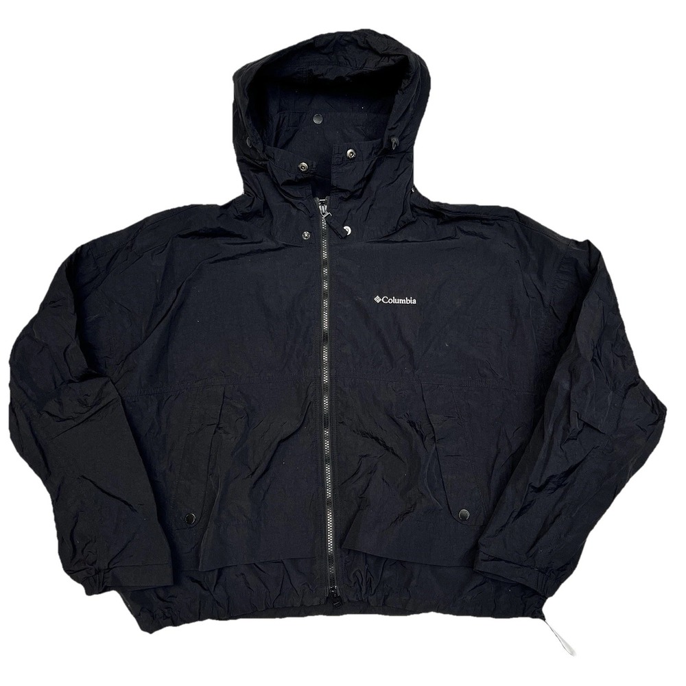 Vintage Y2K Gorpcore Jacket Womens XXL Black Rain  Paracutie Columbia